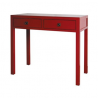 Konzolový stolek se dvěma šuplíky, červený